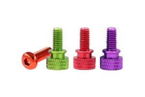 摩托車(chē)電動(dòng)車(chē)改裝常用手?jǐn)Q彩色鋁合金螺絲