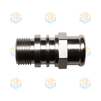 全自動CNC數(shù)控車床加工之不銹鋼六角螺紋接頭